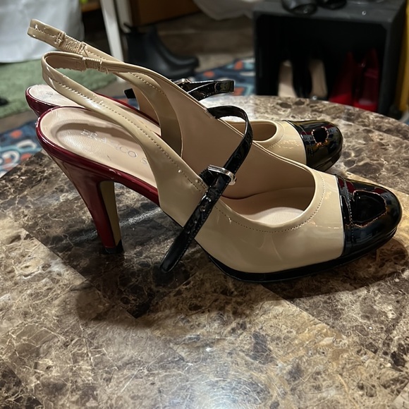 Franco Sarato Multi Patan Leather heels size 6 - Picture 5 of 5